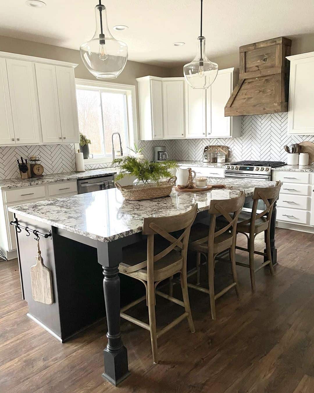 Dark Gray Kitchen Island with Table Seating Soul & Lane