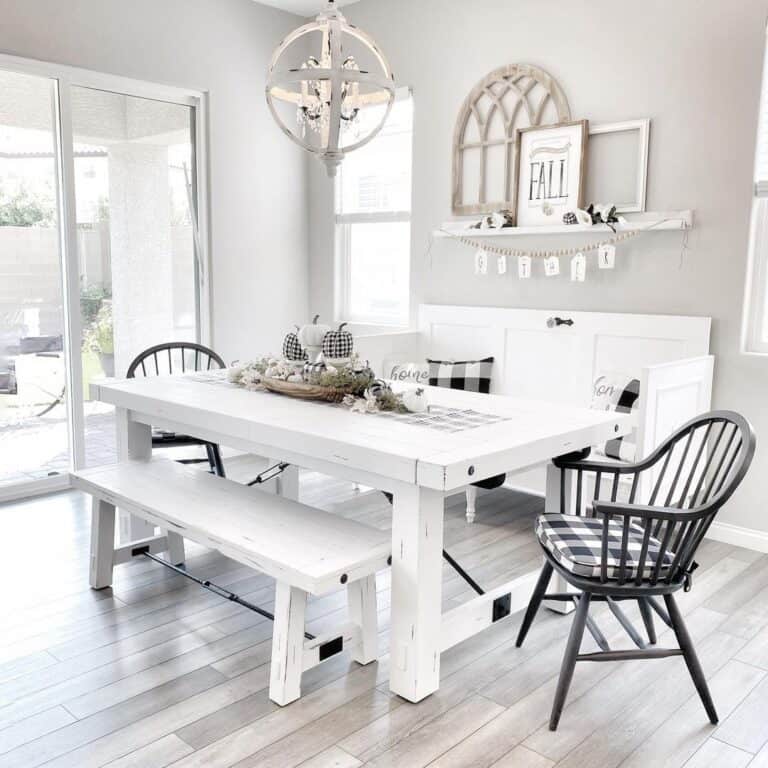 Dining Room with Farmhouse Dining Table
