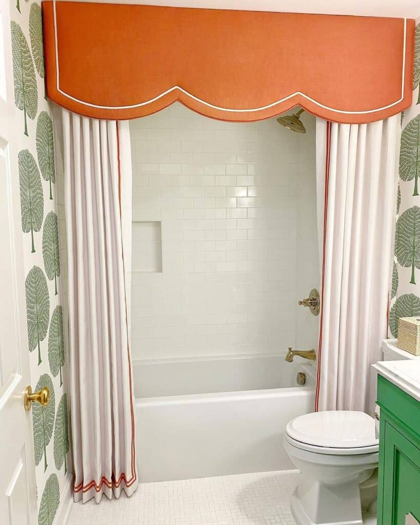 Farmhouse Bathroom with Tub Shower Combo