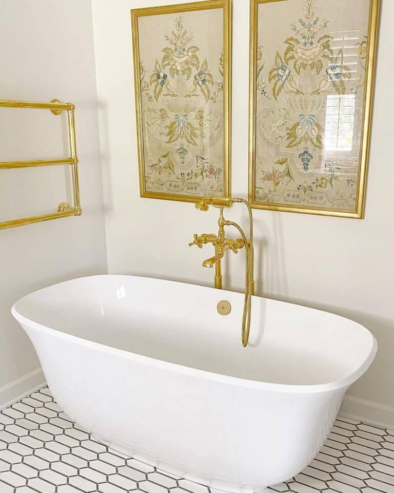 Glorious in Gold Freestanding faucet