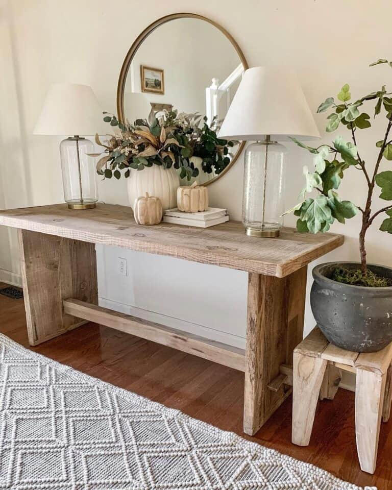 Ideas to Style a Rustic Entryway Console Table