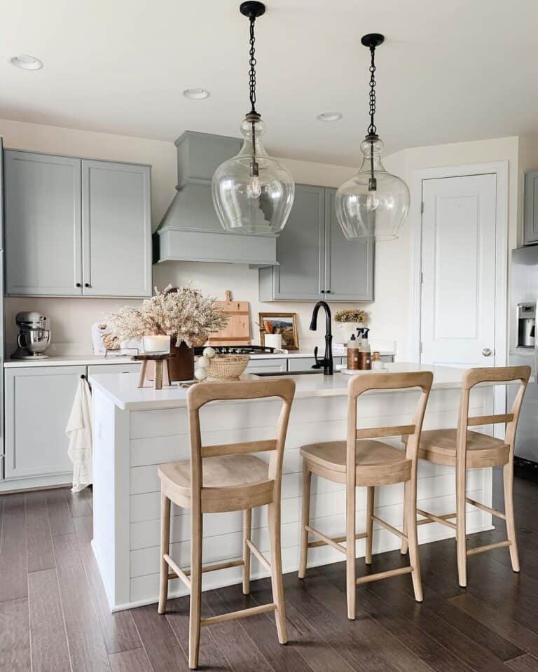 Gray Ceiling Range Hood