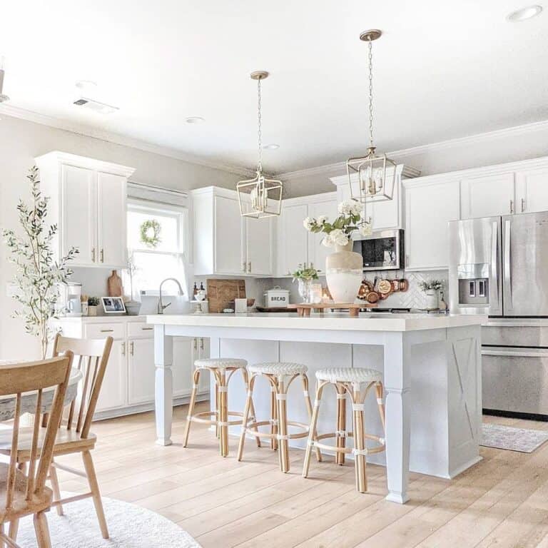Kitchen Island Breakfast Bar with Legs