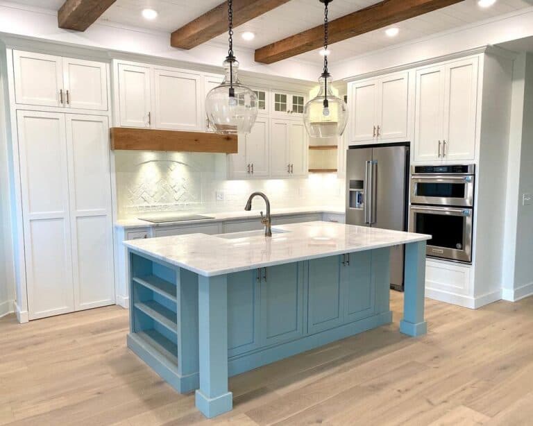 Light Blue Kitchen Island Legs