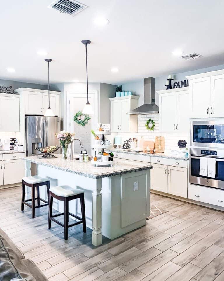 Light Green Kitchen Island Table Legs