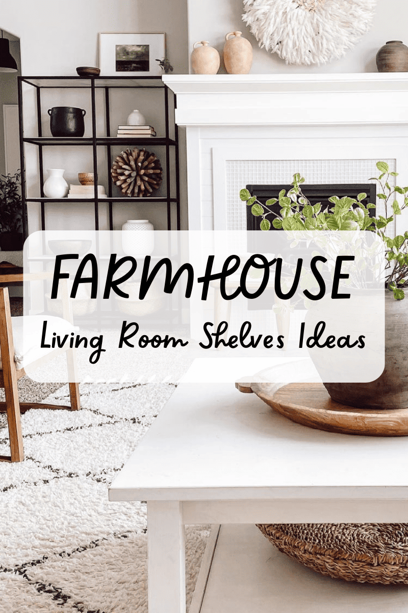 25 Farmhouse Living Room Shelves To