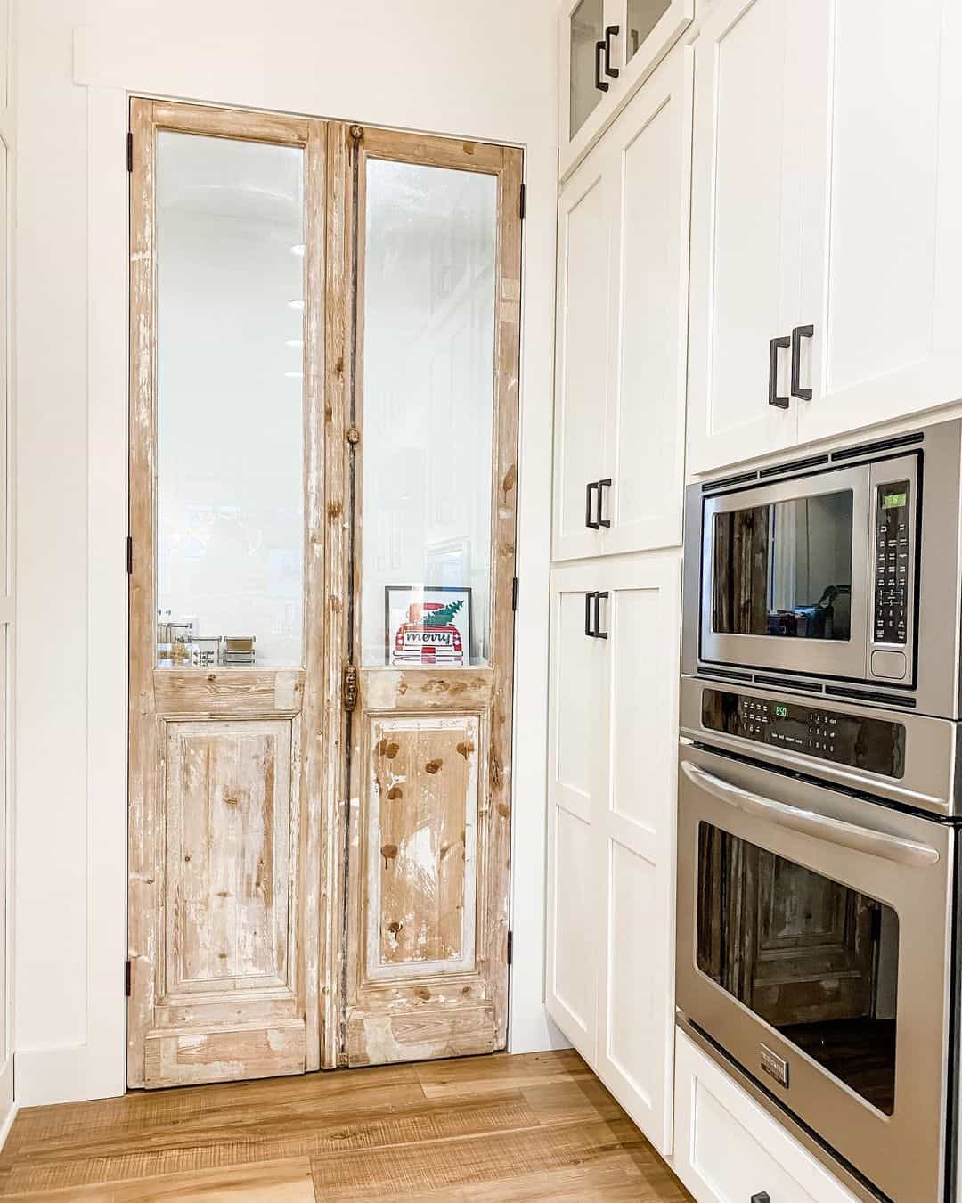 Rustic Double Pantry Doors With frosted Glass Soul & Lane