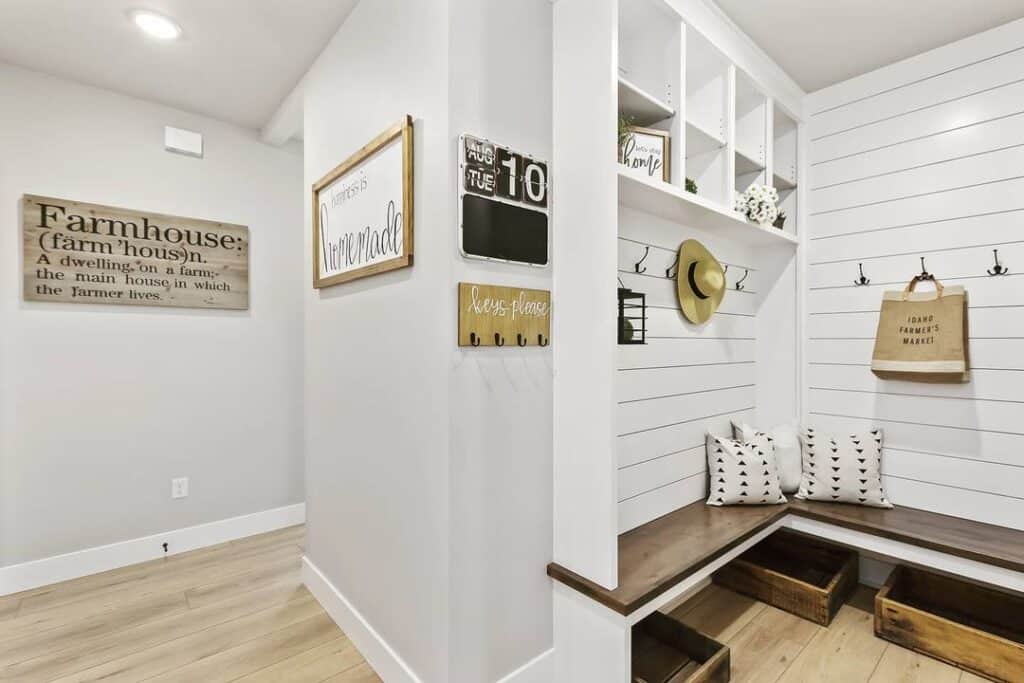 Mudroom Nook with Hooks