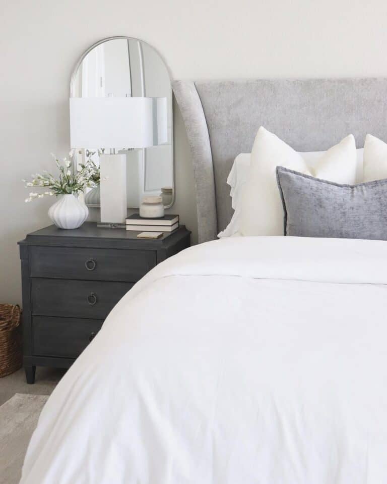 Alabaster Table Lamp with White Shade