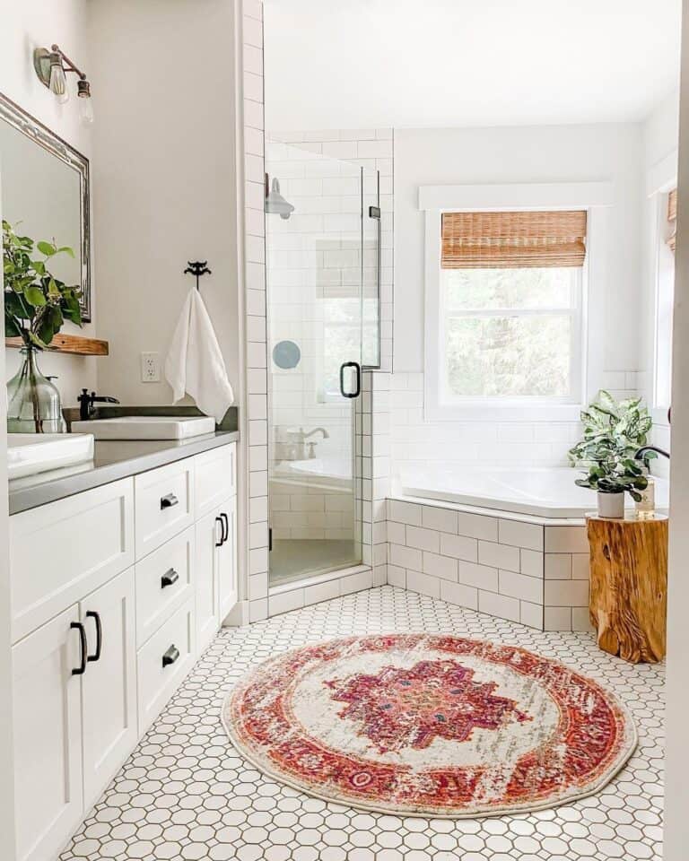 Bamboo Shade Window Treatments for Bathroom