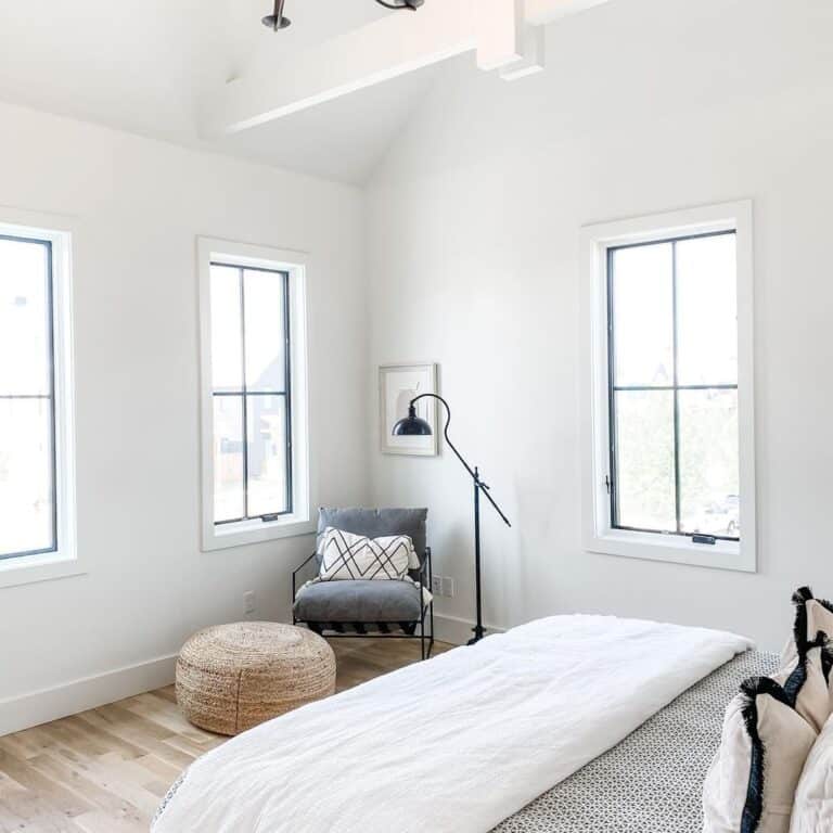 Black Adjustable Bedroom Floor Lamps