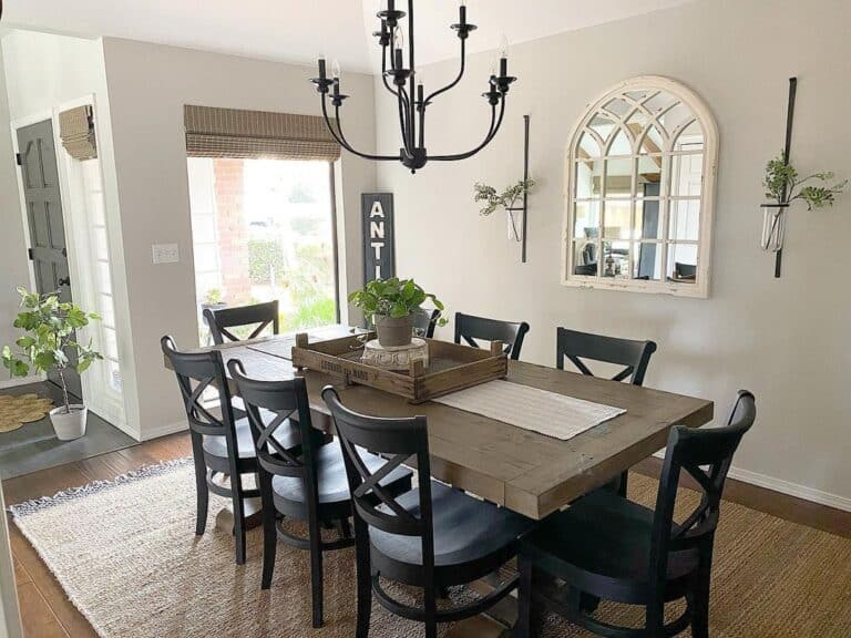 Black Metal Farmhouse Dining Room Chandelier