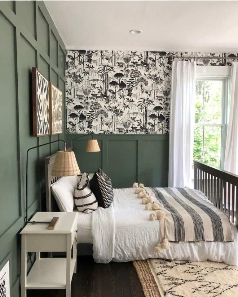 Boys Bedroom with Farmhouse Table Lamps