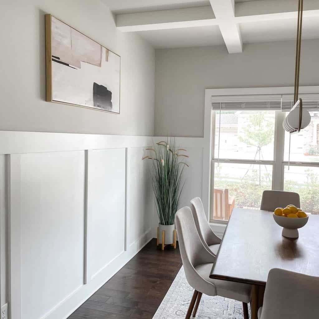 Gray Walls with White Board and Batten Wainscoting Soul & Lane