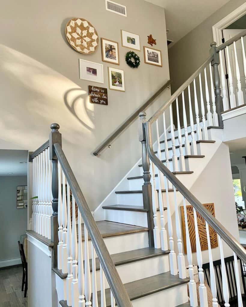 Gallery Wall for Stairs with Landing