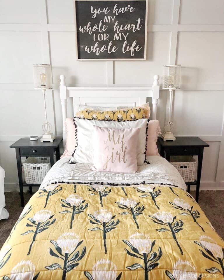 Rustic White Table Lamps Bedroom