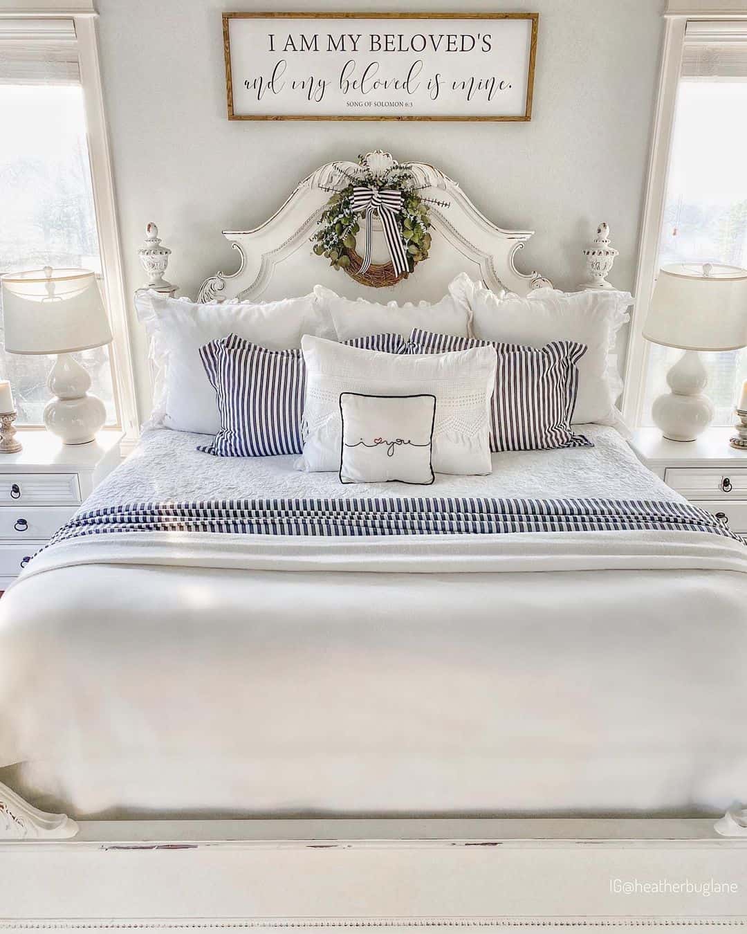 White Bedroom Lamps on White Nightstands - Soul & Lane