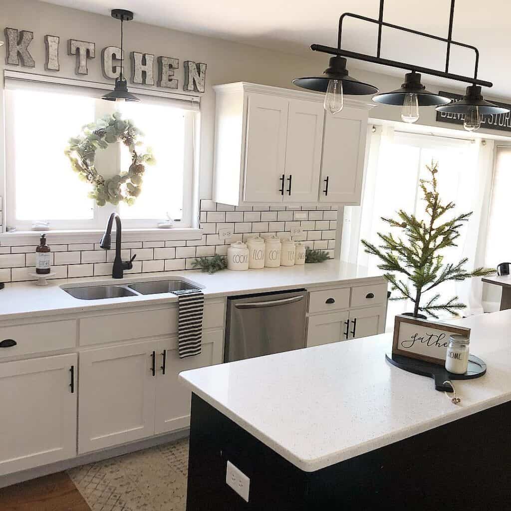 White Shaker Cabinets with White Countertop