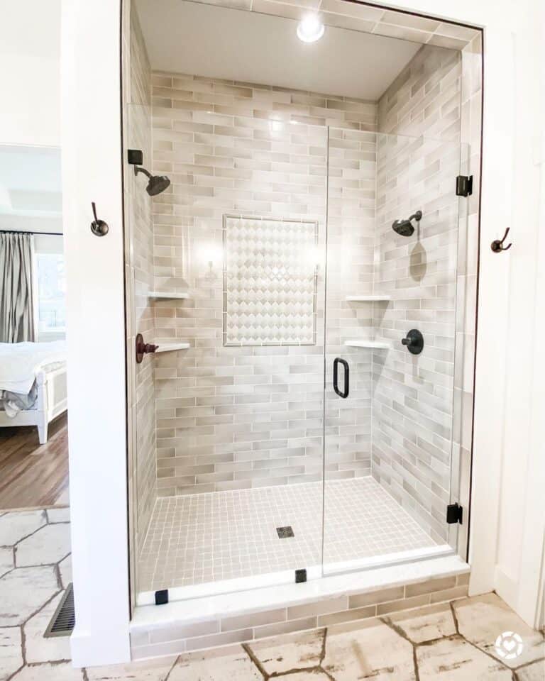 accent shower wall tile