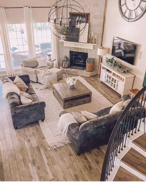 Beige Fringe Farmhouse Rug for Living Room Soul & Lane