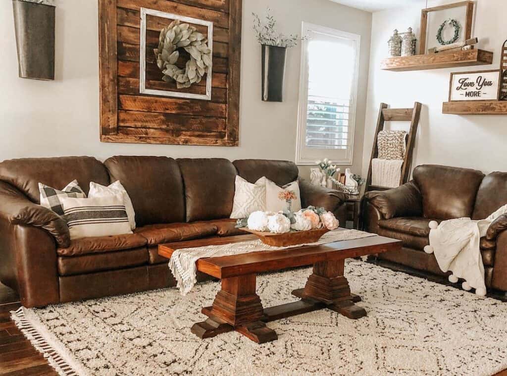 Beige and Gray Tassel Farmhouse Area Rug