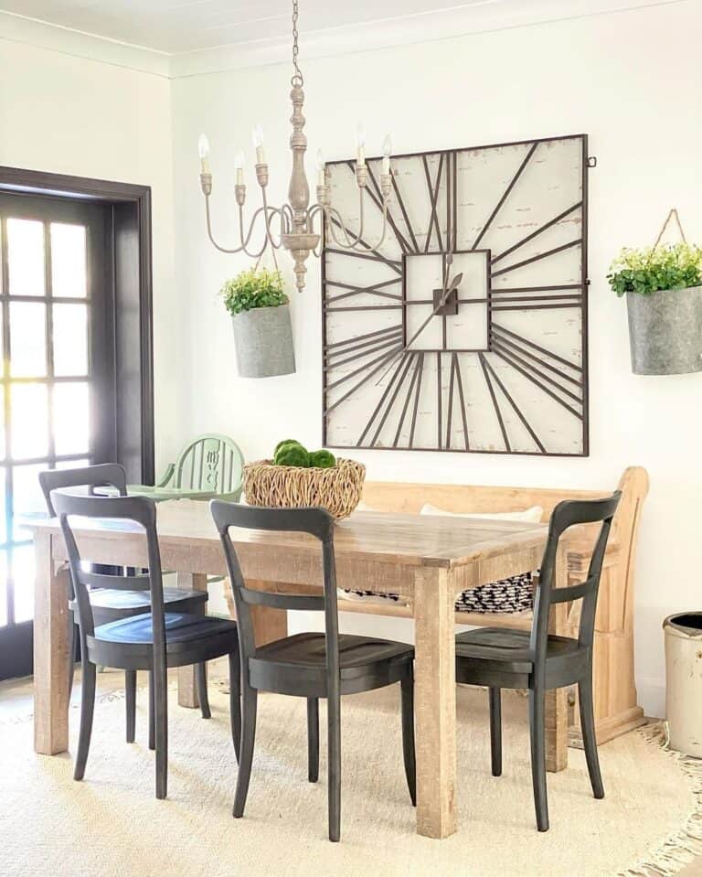 Black Dining Chairs with Ladder Backs
