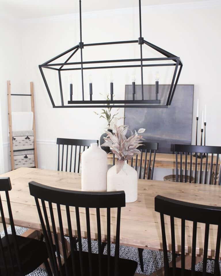 Black Spindle Back Chair Dining Room