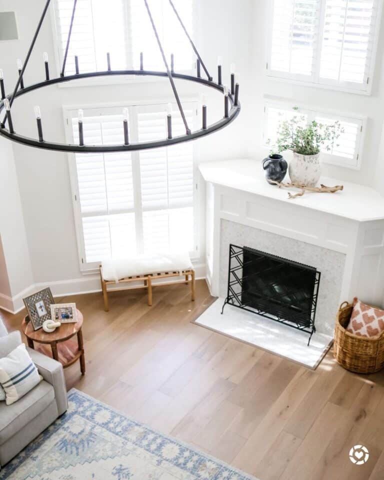 Black Wheel Living Room Chandelier