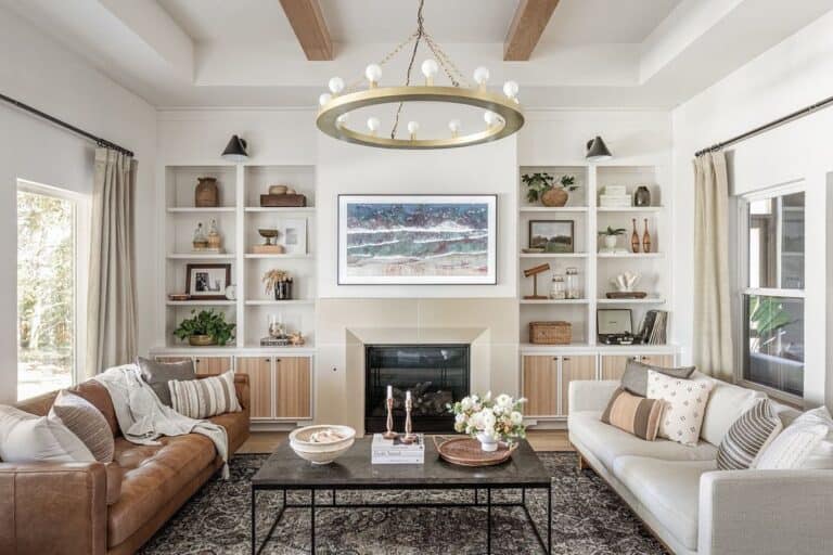 Brass Wagon Wheel Living Room Chandelier
