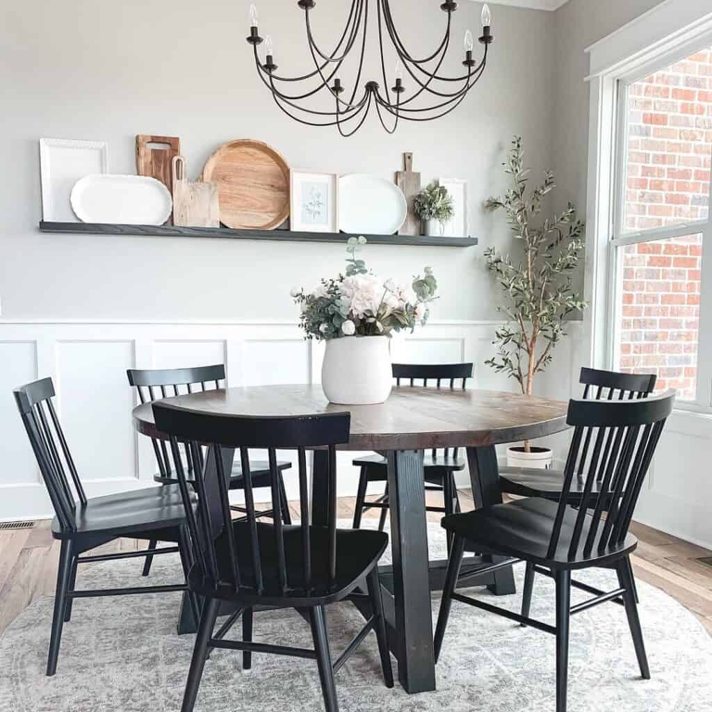 Black Spindle Dining Chair Breakfast Nook