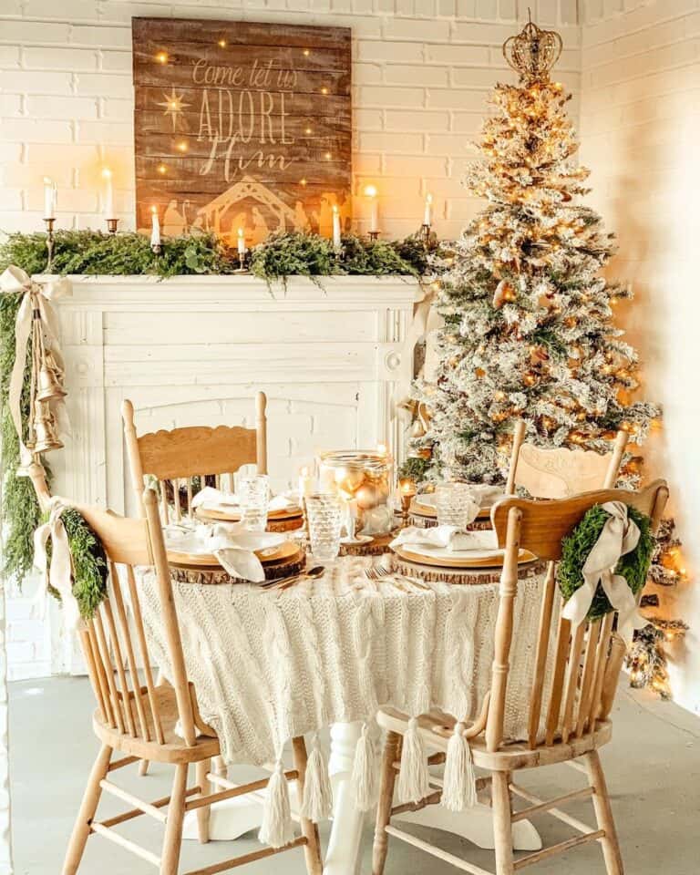 Christmas Décor for Faux Fireplace
