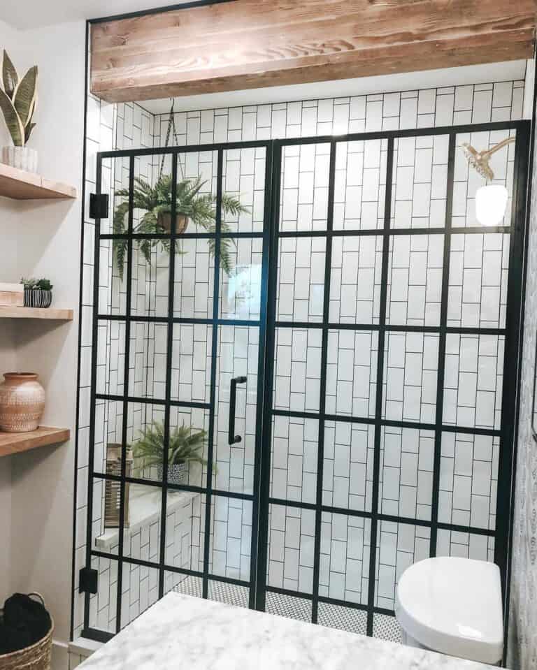 Boho-inspired Shower With Plants
