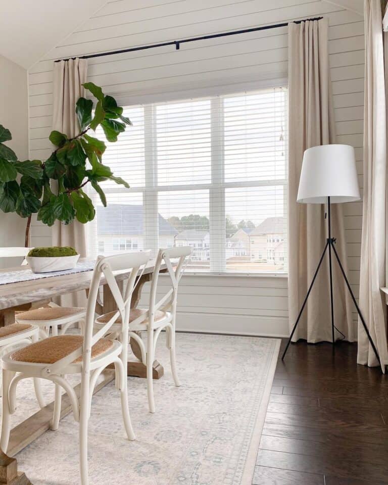 Cross Back Dining Chairs with Wooden Table