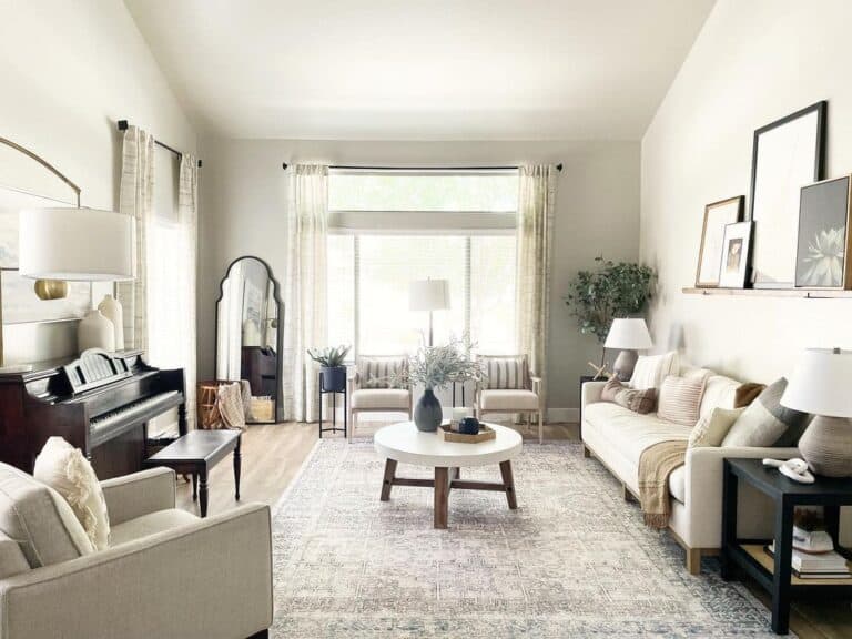 Decorate Around a Beige Couch with Table Lamps