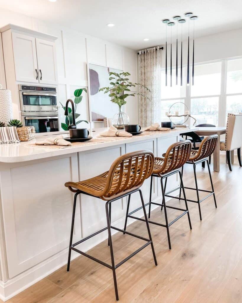 Board and Batten Dining Area in Kitchen