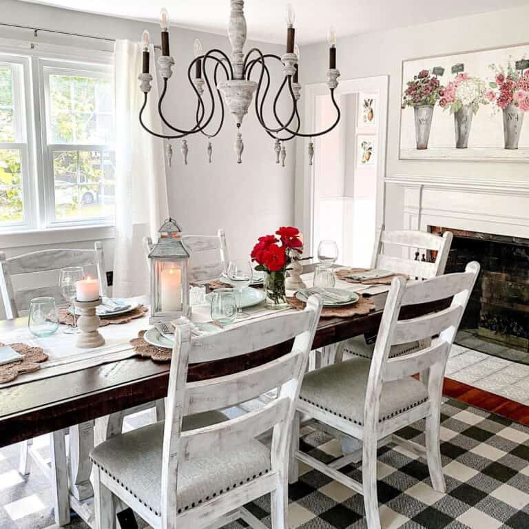 Dining Room with Farmhouse Dining Chairs