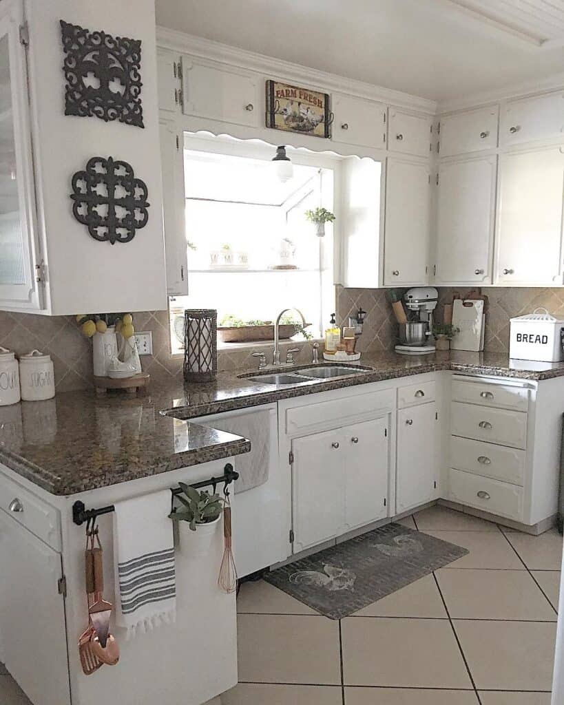 Kitchen Cabinets with Dark Countertops