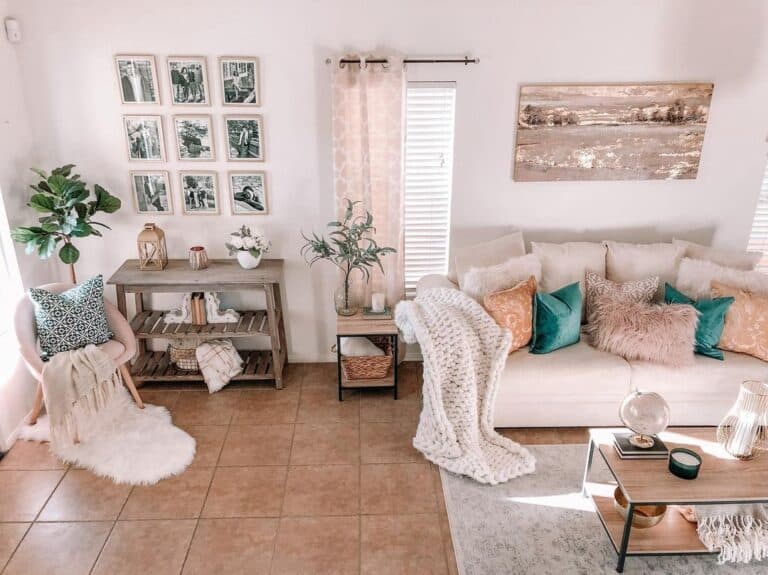 Pink Quatrefoil Pattern Window Curtain