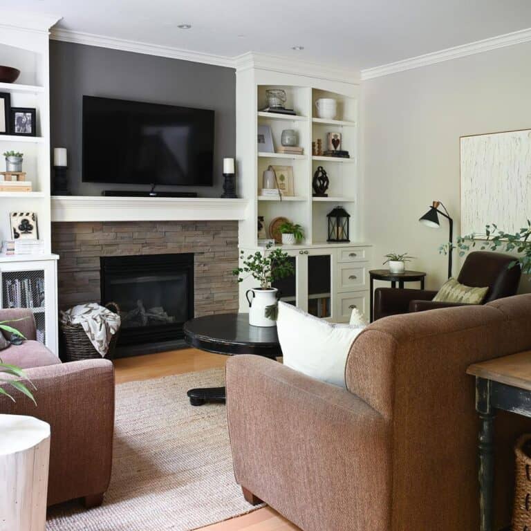 Round Black Pedestal Coffee Table for Couch