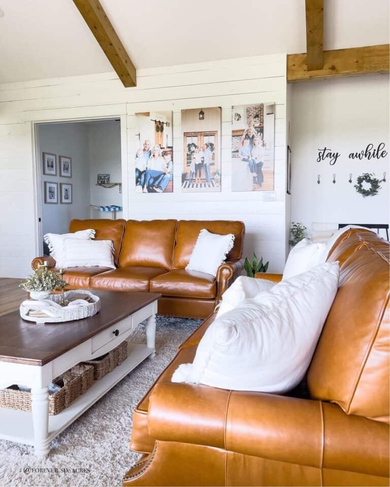 Two-toned Stained Wood Coffee Table