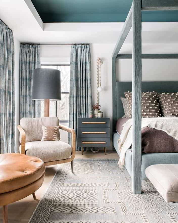 Upholstered Gray Wood Bed Frame