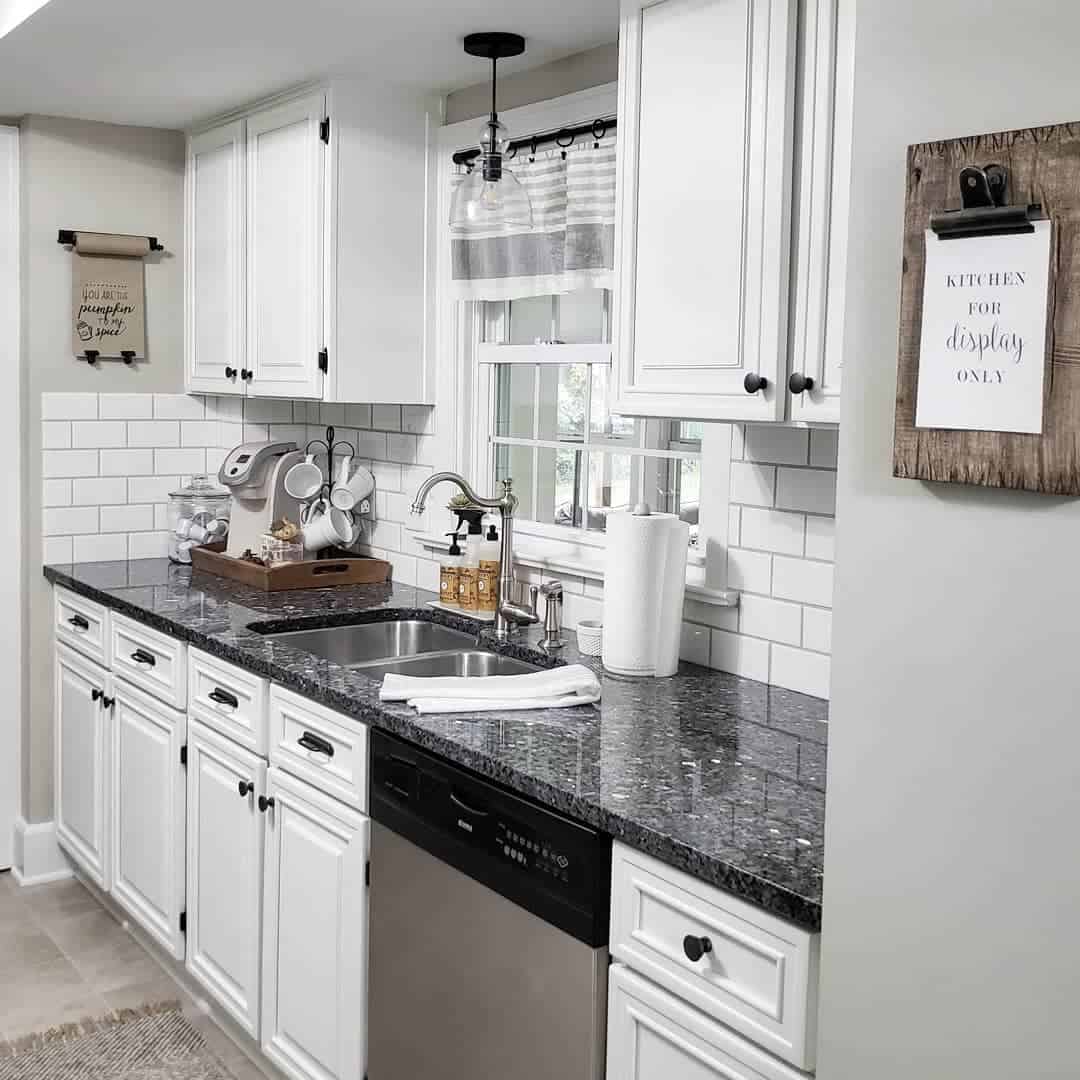 White Kitchen Cabinets with Black Hardware - Soul \u0026 Lane, image size:1080x1080