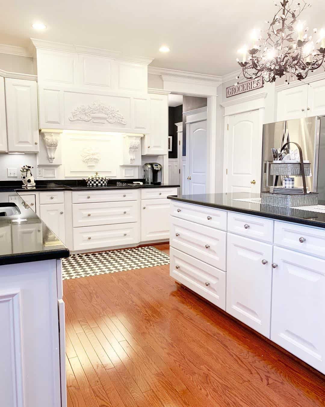 White Kitchen Island with Black Countertop - Soul & Lane