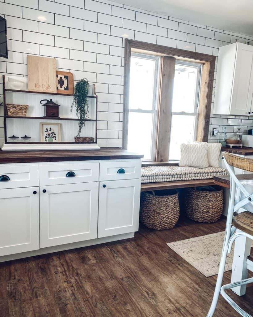 White Kitchen with Dark Countertops