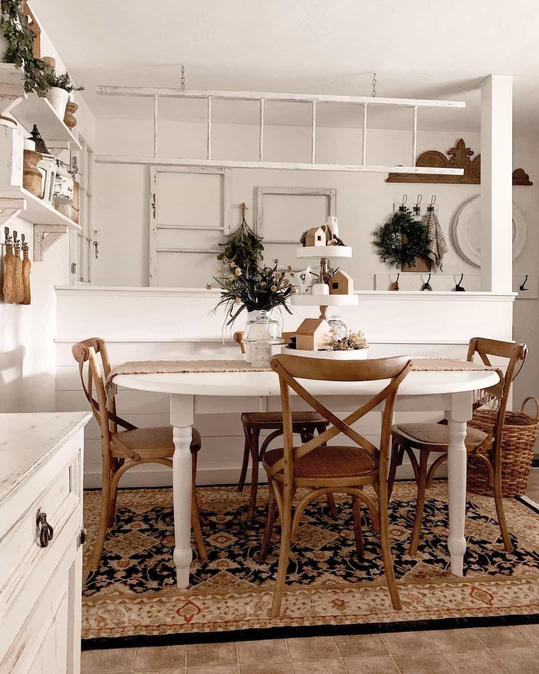 White Oval Turned Wood Dining Table - Soul & Lane