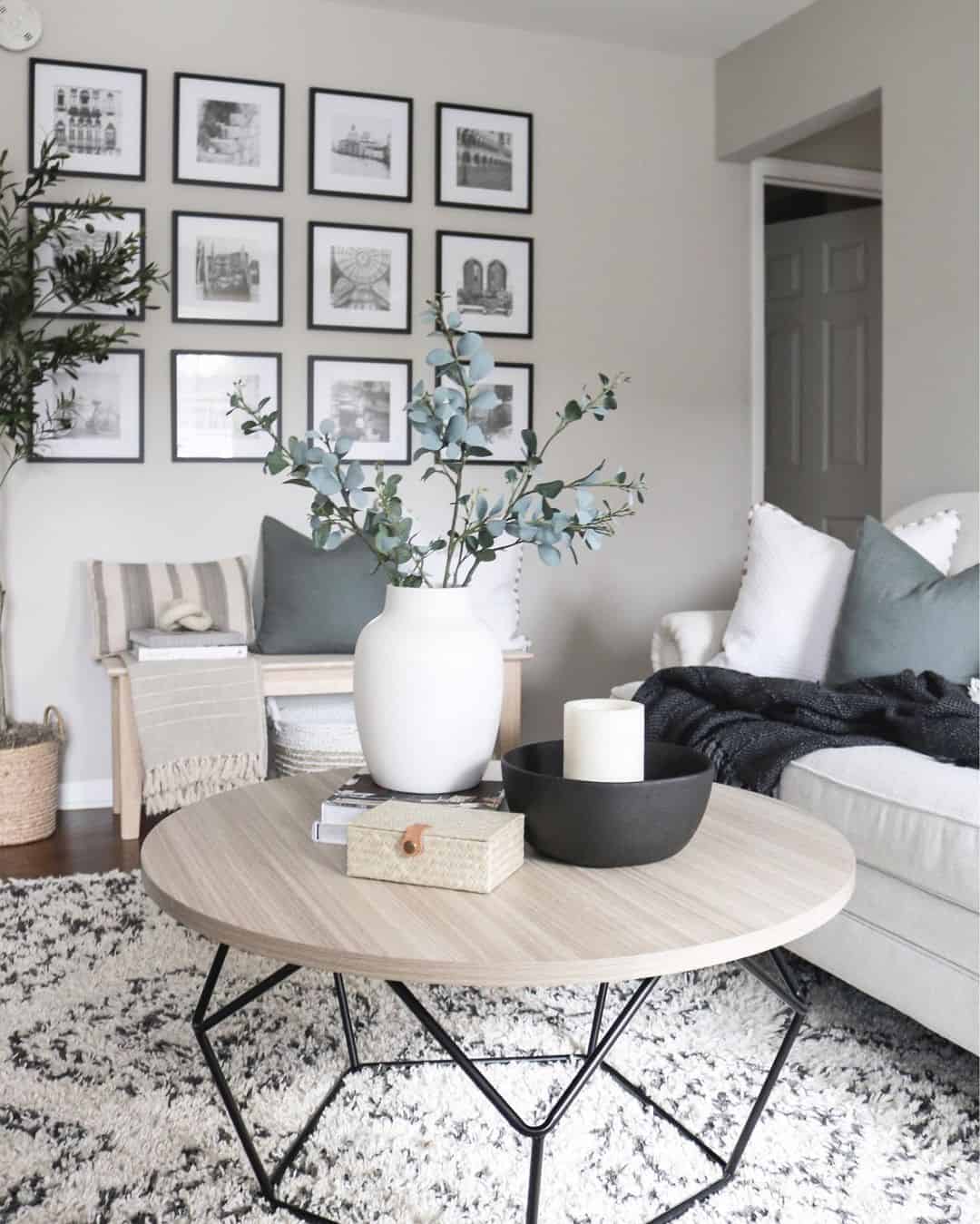 White and Gray Living Room Rug Soul & Lane