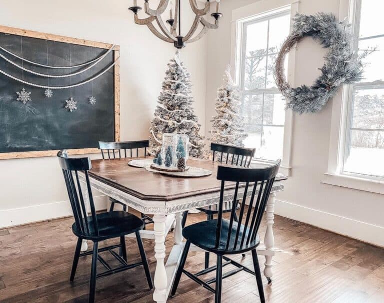 Antique Two-toned White Dining Table