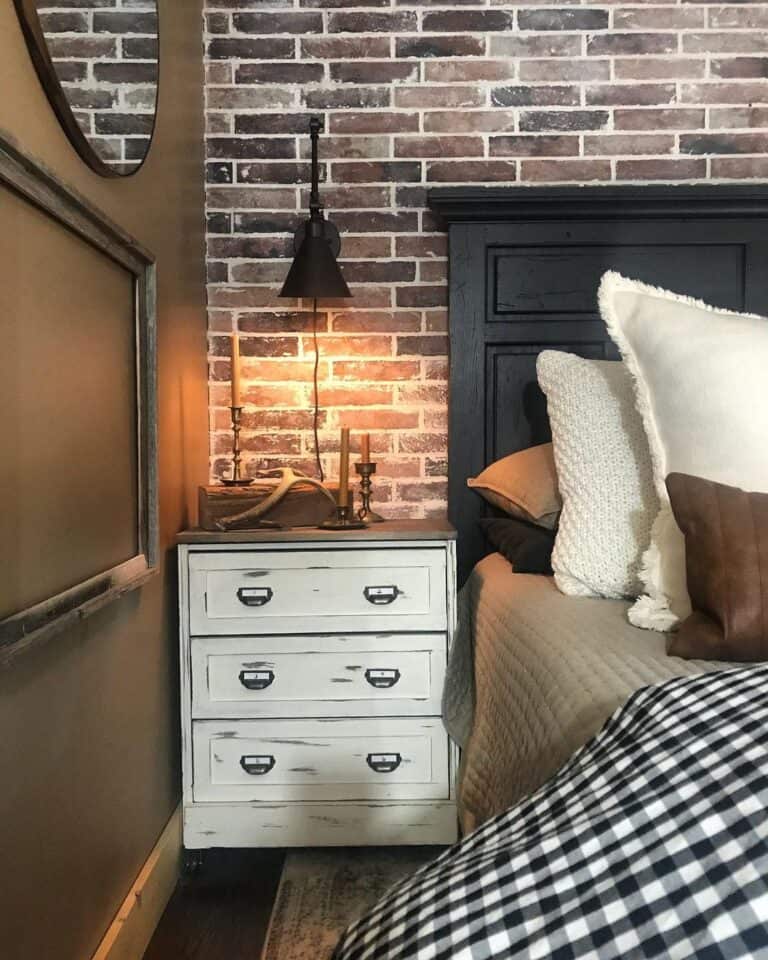 Black Sconce Farmhouse Lamp for Bedroom
