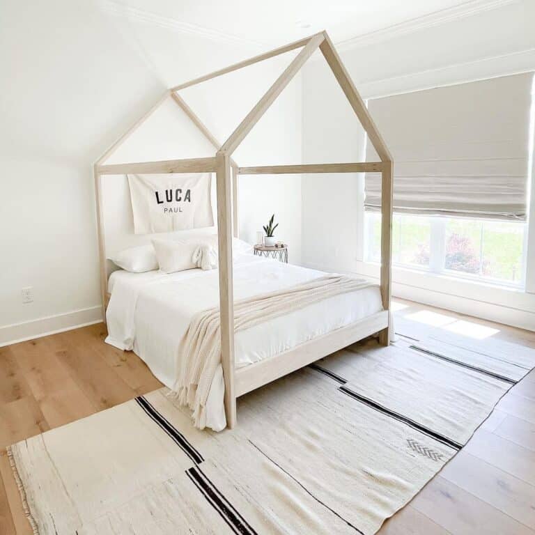 Blond Wood Boys Tent Canopy Bed