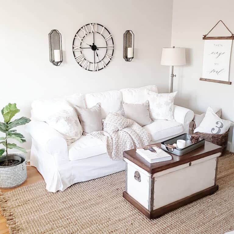 Coffee Table for White Slipcovered Couch